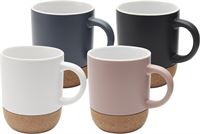 TAZZA IN CERAMICA CON DETTAGLIO IN SUGHERO